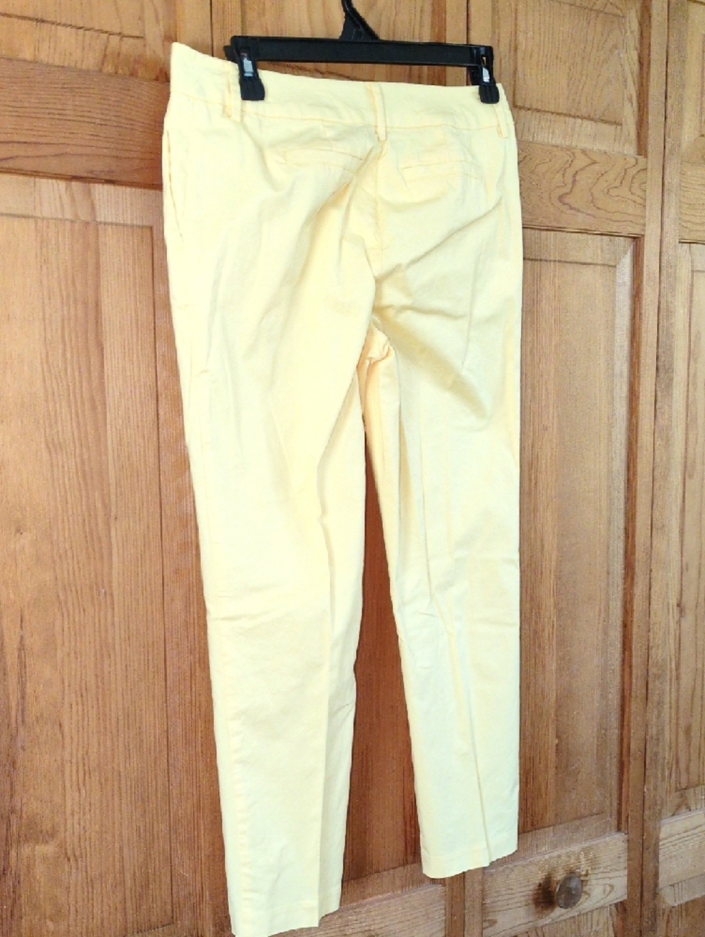 Nautica Pale Butter Yellow Cropped Stovepipe Straight Low Rise Pants Size 2 - Picture 7 of 12